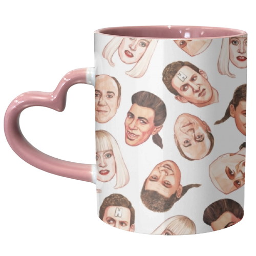 Faces of the Dwarf - unique mug by Helen Green