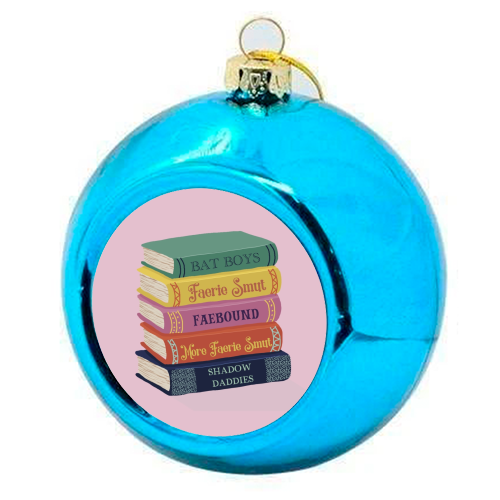 Faerie fantasy book club - colourful christmas bauble by Giddy Kipper