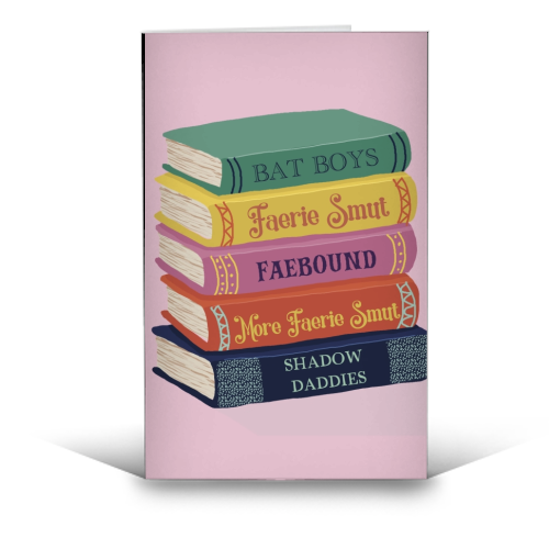 Faerie fantasy book club - funny greeting card by Giddy Kipper