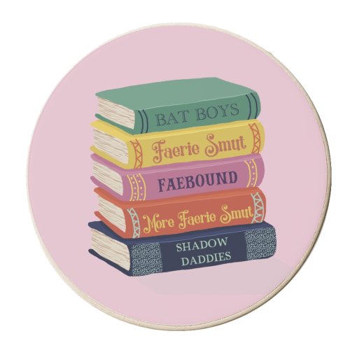 Faerie fantasy book club - personalised beer coaster by Giddy Kipper