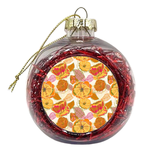 Fall Floral - xmas bauble by Uma Prabhakar Gokhale