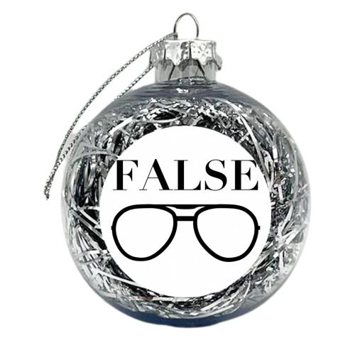 False and Glasses, Dwight Schrute, The Office Quote - xmas bauble by Toni Scott