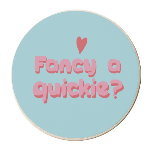 Fancy a quickie? - personalised beer coaster by Giddy Kipper