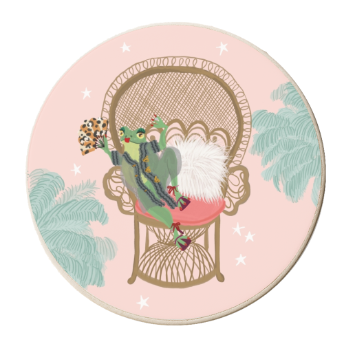 Fancy Frog - personalised beer coaster by Steph Pryor