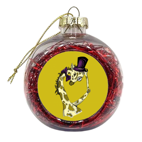 Fancy Giraffe - xmas bauble by Jessie Keightley