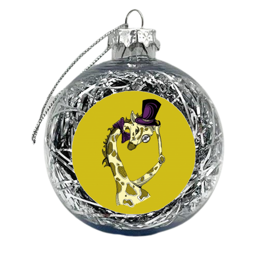 Fancy Giraffe - xmas bauble by Jessie Keightley