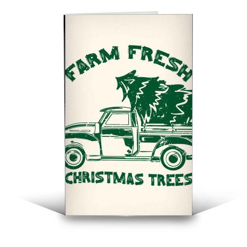 Farm Fresh Christmas Trees Vintage - funny greeting card by EZbie