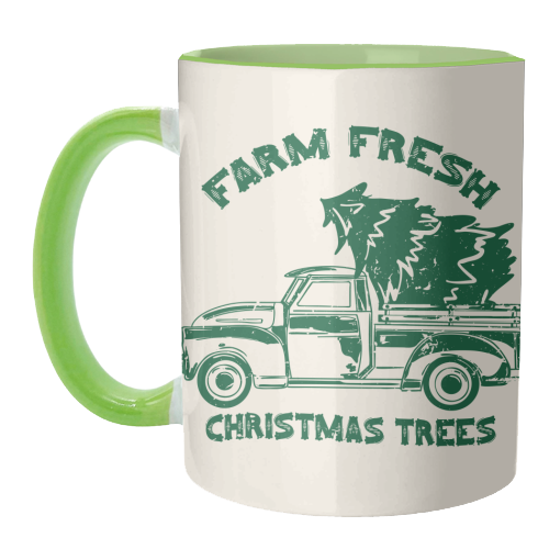 Farm Fresh Christmas Trees Vintage - unique mug by EZbie