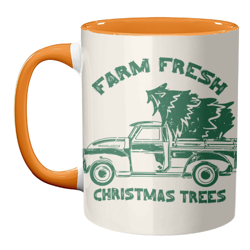 Farm Fresh Christmas Trees Vintage - unique mug by EZbie