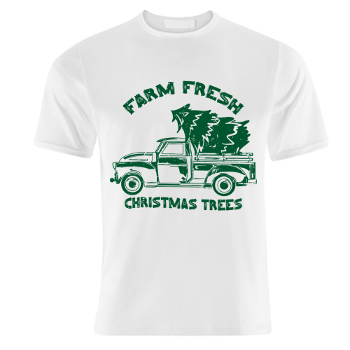 Farm Fresh Christmas Trees Vintage - unique t shirt by EZbie