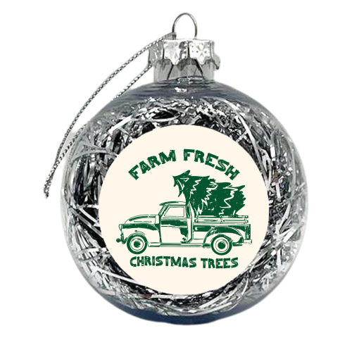 Farm Fresh Christmas Trees Vintage - xmas bauble by EZbie