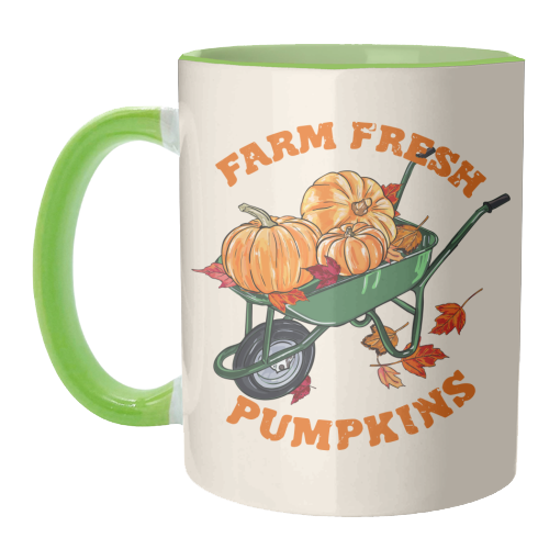 Farm Fresh Pumpkins Vintage Fall Illustration - unique mug by EZbie
