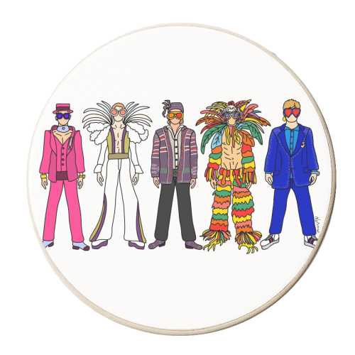 Fashion Costumes - personalised beer coaster by Notsniw Art