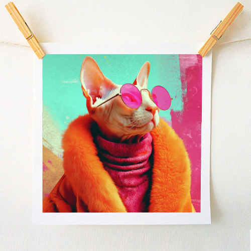 Fashion Sphynx - A1 - A4 art print by DejaReve