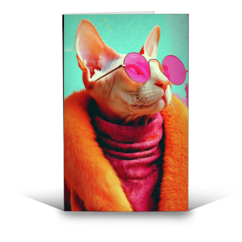 Fashion Sphynx - funny greeting card by DejaReve