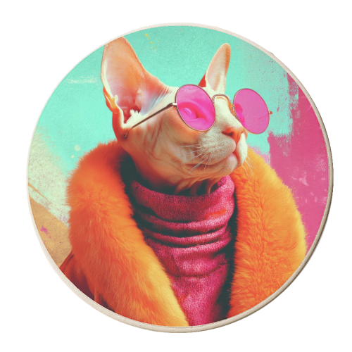 Fashion Sphynx - personalised beer coaster by DejaReve