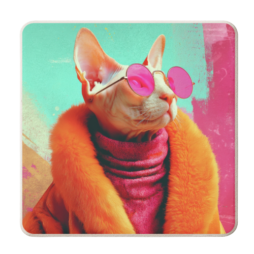 Fashion Sphynx - personalised beer coaster by DejaReve