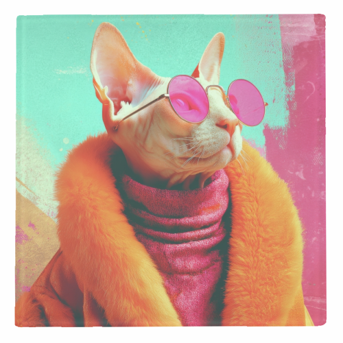 Fashion Sphynx - personalised beer coaster by DejaReve