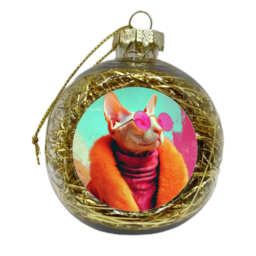 Fashion Sphynx - xmas bauble by DejaReve