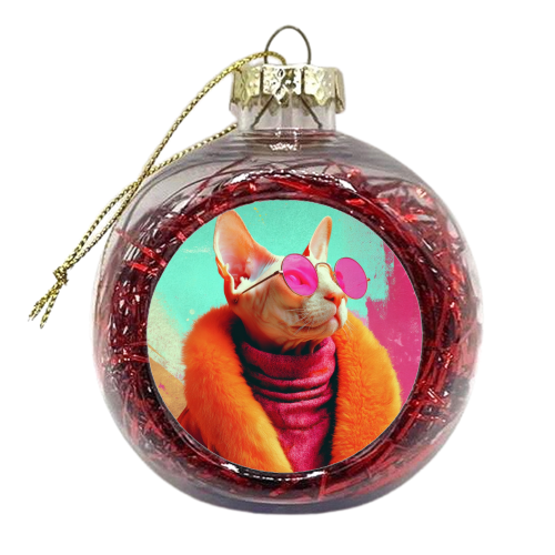 Fashion Sphynx - xmas bauble by DejaReve