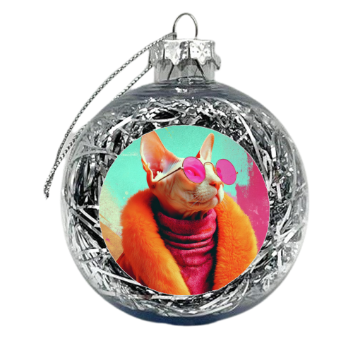 Fashion Sphynx - xmas bauble by DejaReve