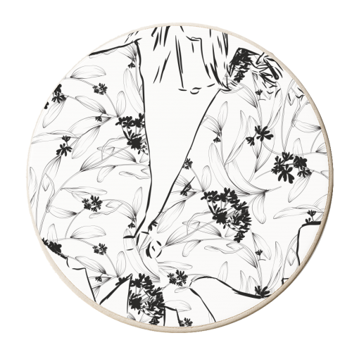 Fashionista II - personalised beer coaster by Uma Prabhakar Gokhale