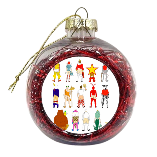 Fast Food Butts - xmas bauble by Notsniw Art