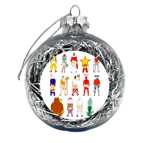 Fast Food Butts - xmas bauble by Notsniw Art