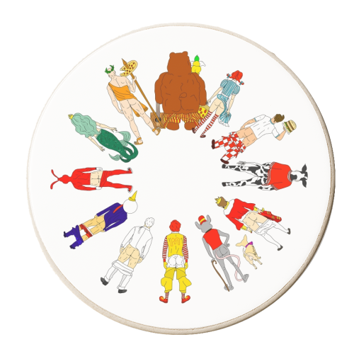 Fast Food Butts - personalised beer coaster by Notsniw Art