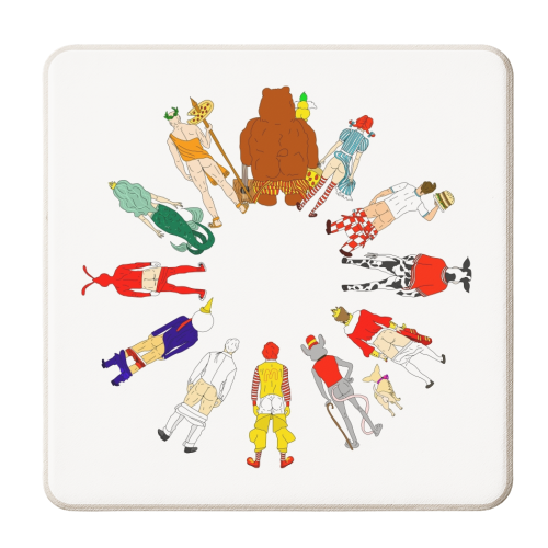 Fast Food Butts - personalised beer coaster by Notsniw Art