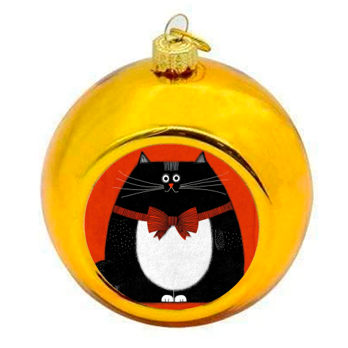 Fat Christmas mood - colourful christmas bauble by DejaReve