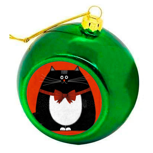 Fat Christmas mood - colourful christmas bauble by DejaReve