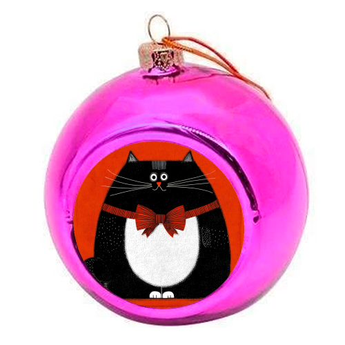 Fat Christmas mood - colourful christmas bauble by DejaReve