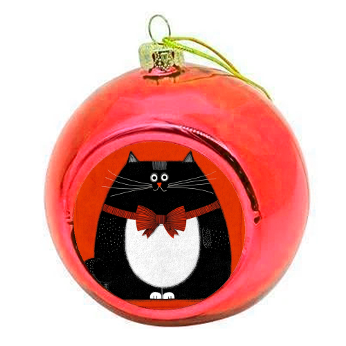 Fat Christmas mood - colourful christmas bauble by DejaReve