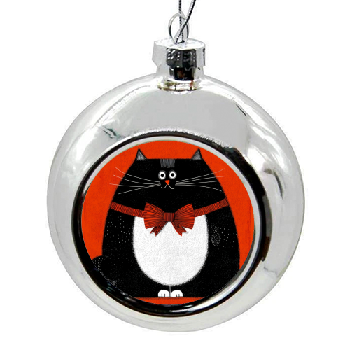 Fat Christmas mood - colourful christmas bauble by DejaReve