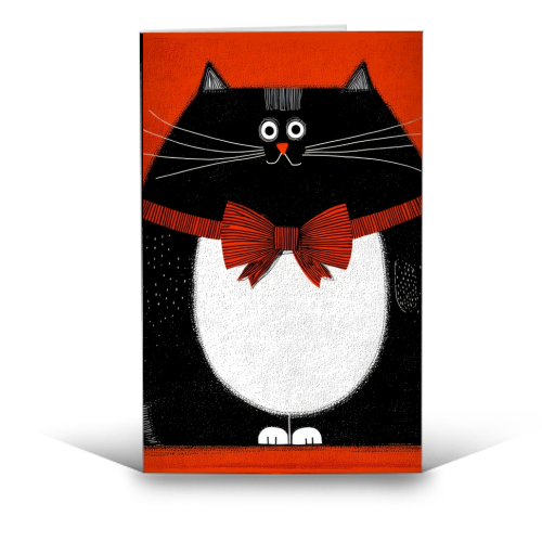 Fat Christmas mood - funny greeting card by DejaReve