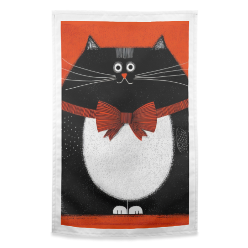 Fat Christmas mood - funny tea towel by DejaReve