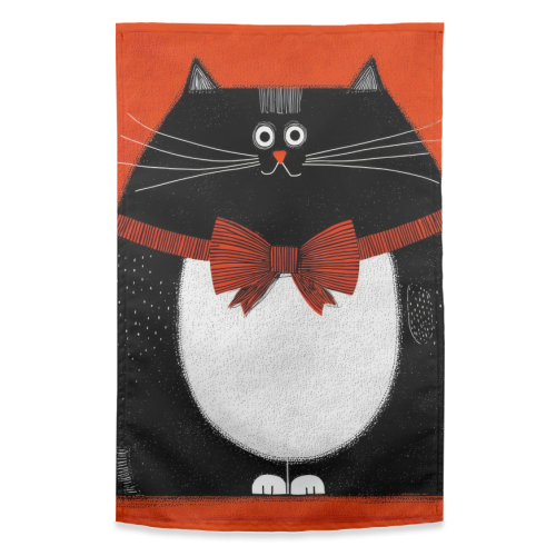 Fat Christmas mood - funny tea towel by DejaReve