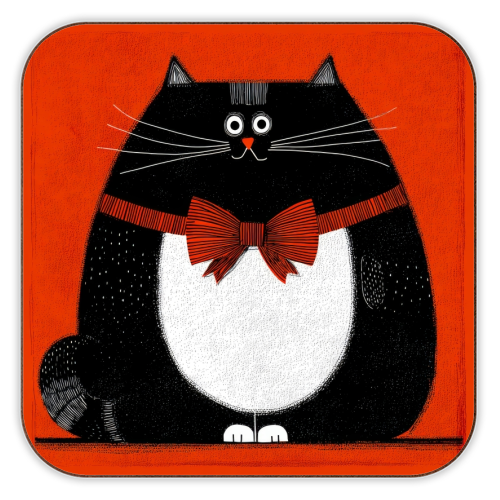 Fat Christmas mood - personalised beer coaster by DejaReve