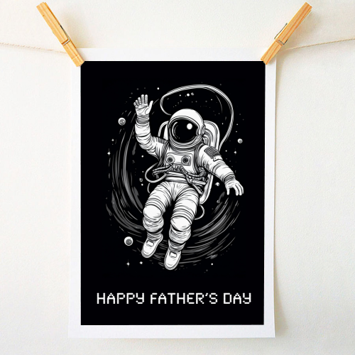 Father's Day Astronaut - A1 - A4 art print by Adam Regester
