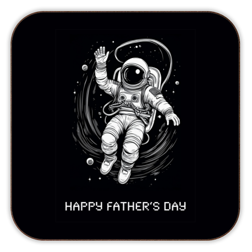 Father's Day Astronaut - personalised beer coaster by Adam Regester