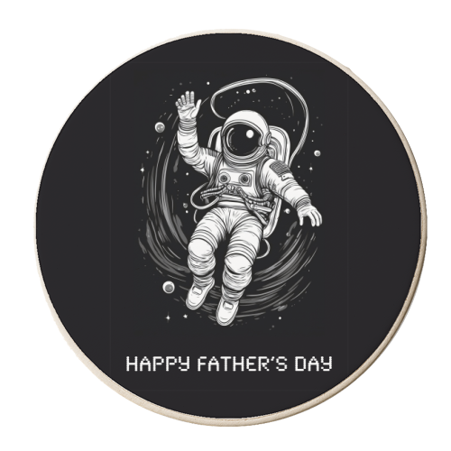 Father's Day Astronaut - personalised beer coaster by Adam Regester