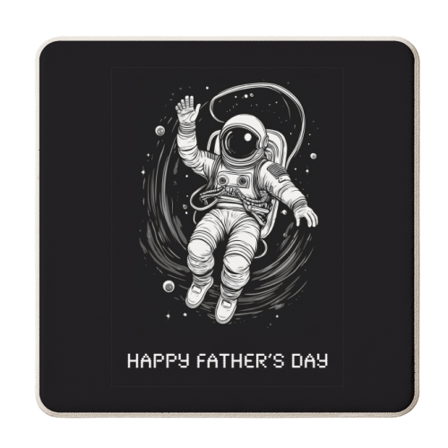 Father's Day Astronaut - personalised beer coaster by Adam Regester