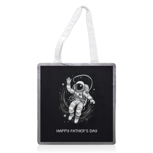 Father's Day Astronaut - printed canvas tote bag by Adam Regester
