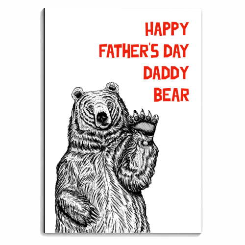 Father's Day Daddy Bear - personalised A4, A5, A6 notebook by Adam Regester