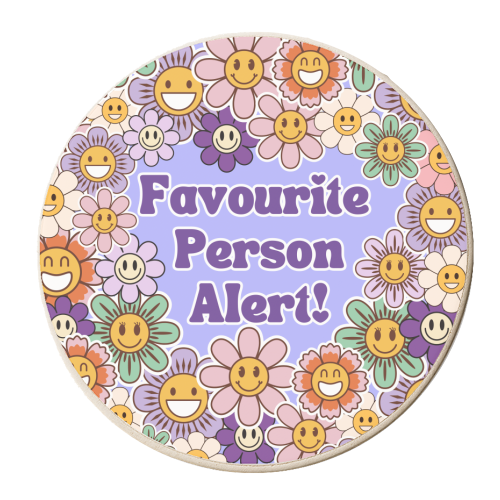 FAVOURITE PERSON ALERT! - personalised beer coaster by Lilly Rose