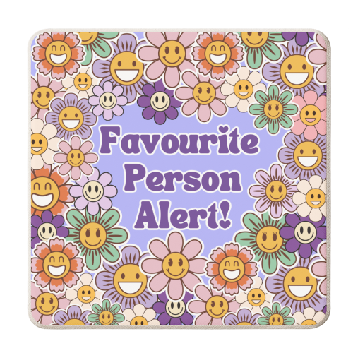 FAVOURITE PERSON ALERT! - personalised beer coaster by Lilly Rose
