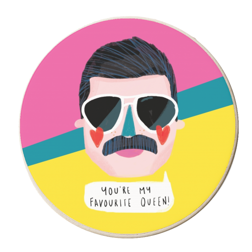 FAVOURITE QUEEN - personalised beer coaster by Nichola Cowdery