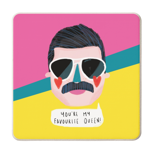 FAVOURITE QUEEN - personalised beer coaster by Nichola Cowdery