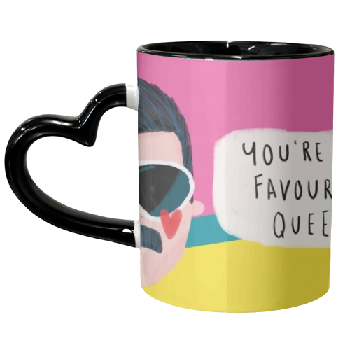 FAVOURITE QUEEN - unique mug by Nichola Cowdery